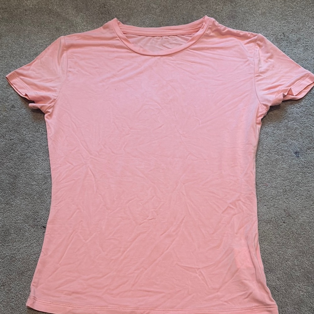 Amazon Essentials Pink Fitted Short Sleeve T-Shirt